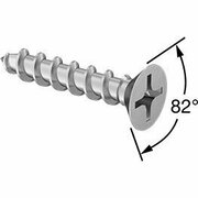 BSC PREFERRED Flat Head Screws for Particleboard&Fiberboard Zinc-Plated Steel Number 4 Size 5/8 Long, 100PK 97196A101